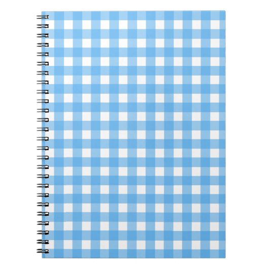 Sky Blue Gingham Notizblock (Vorderseite)