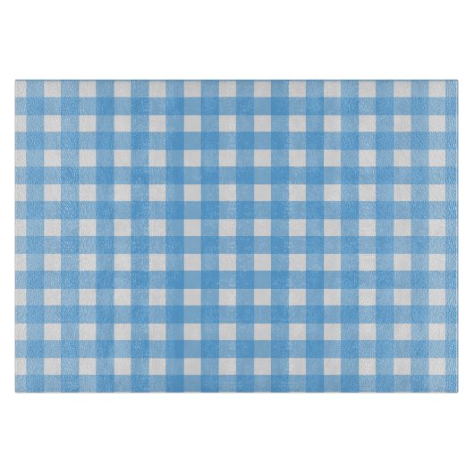 Sky Blue Gingham Schneidebrett (Vorderseite)