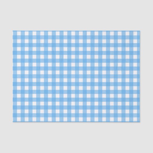 Sky Blue Gingham Seidenpapier (Vorderseite)