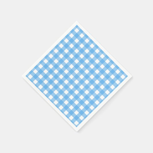 Sky Blue Gingham Serviette (Ecke)
