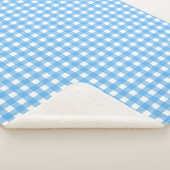 Sky Blue Gingham Sherpadecke (3/4)