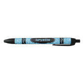 Sky Blue Glitzer Crayon Individuelle Name Push Pen Kugelschreiber (Unterseite)