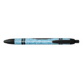 Sky Blue Glitzer Crayon Individuelle Name Push Pen Kugelschreiber (Rückseite)