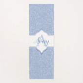 Sky Blue Glitzer Monogram Yogamatte (Vorderseite)