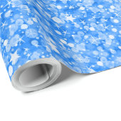 Sky Blue Glitzer Print Pattern Geschenkpapier (Rolleneckpunkt)