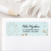 Sky Blue Glitzer Stars und Fireworks-Adresse (Insitu)