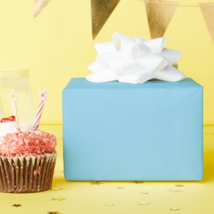Sky Blue Glossy Wrapping Paper Geschenkpapier