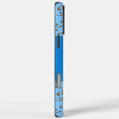 Sky Blue Gold Confetti Monogram Individuelle Name Case-Mate iPhone Hülle (Rückseite / Rechts)