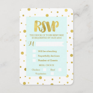 Sky Blue Gold Confetti UAWG Wedding Card Einladung