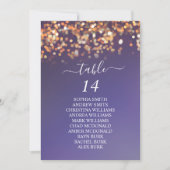 Sky Blue & Gold Hintergrundinformationen Sitzkarte Einladung (Vorderseite)