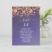 Sky Blue & Gold Hintergrundinformationen Sitzkarte Einladung (Stehend Vorderseite)