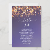 Sky Blue & Gold Hintergrundinformationen Sitzkarte Einladung (Rückseite)