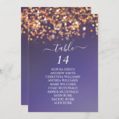 Sky Blue & Gold Hintergrundinformationen Sitzkarte Einladung (Vorne/Hinten)