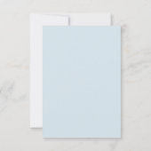 Sky Blue Gold Text Boho Wedding RSVP Karte (Rückseite)