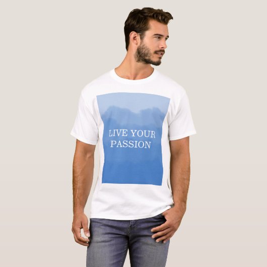 Sky blue gradient T-Shirt (Vorne ganz)