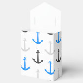 Sky Blue, Grau, Anchors; nautisch Geschenkschachtel (Geöffnet)
