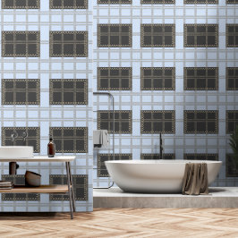 Sky Blue + Gray Geo Plus Tapete