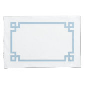 Sky Blue Greek Key Border Standard Kissenbezug (Vorderseite-Rechts)