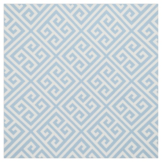 Sky Blue Greek Key Pattern Stoff (Muster)