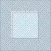 Sky Blue Greek Key Pattern Stoff (Kachel)