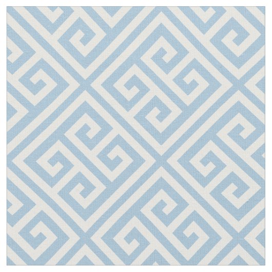 Sky Blue Greek Key Pattern Stoff (Nahaufnahme)