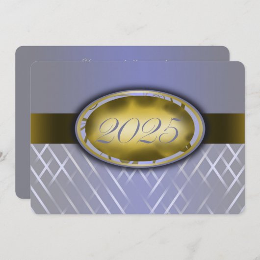 Sky Blue Harvest and Gold Class of 2025 Einladung (Vorne/Hinten)