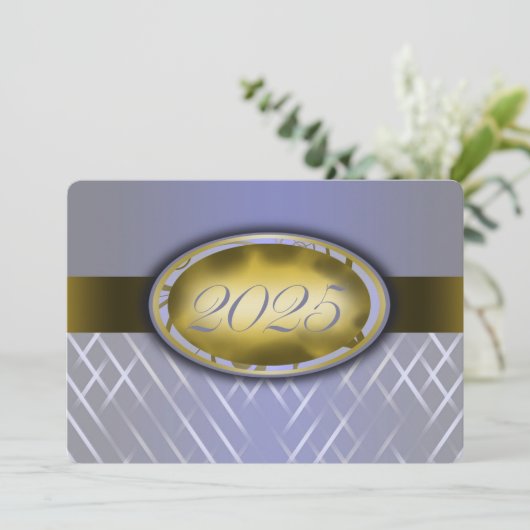 Sky Blue Harvest and Gold Class of 2025 Einladung (Stehend Vorderseite)