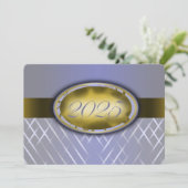 Sky Blue Harvest and Gold Class of 2025 Party Einladung (Stehend Vorderseite)