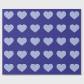 Sky Blue Hearts Geschenkpapier (Flach)