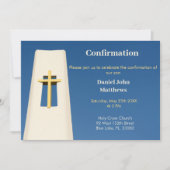 Sky Blue Heiligkreuz Bestätigung Einladung (Vorderseite)