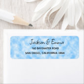 Sky Blue, hell Cloud Return Address Label (Insitu)
