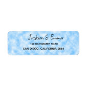 Sky Blue, hell Cloud Return Address Label (Vorne)
