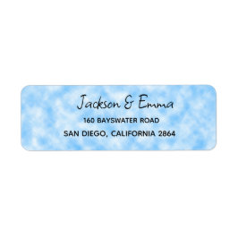 Sky Blue, hell Cloud Return Address Label