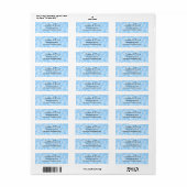 Sky Blue, hell Cloud Return Address Label (Vorne)