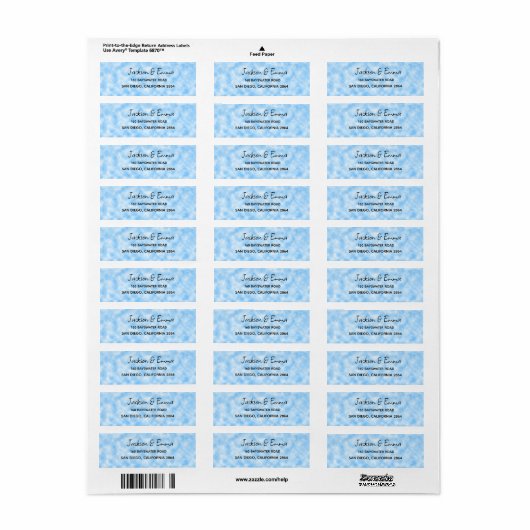 Sky Blue, hell Cloud Return Address Label (Vorne)