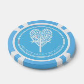 Sky Blue Herz Tree Family Wiedersehen Pokerchips (Einzeln)