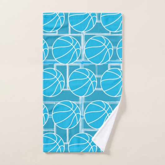 SKY BLUE HOOPS BADHANDTUCH SET (Handtuch)