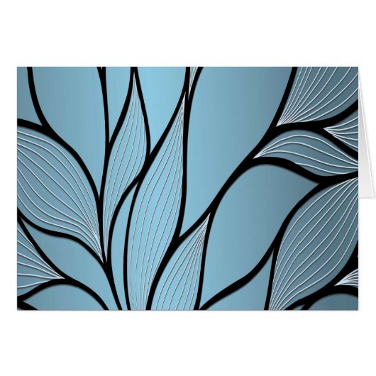Sky Blue Hues Creative Verlass Pattern Blamk (Vorderseite (Horizontal))