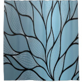Sky Blue Hues Creative Verlass Pattern Duschvorhang (Vorderseite)