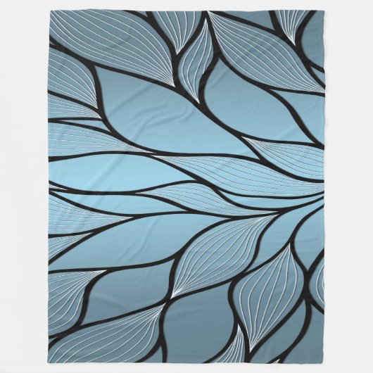 Sky Blue Hues Creative Verlass Pattern Fleecedecke (Vorderseite)