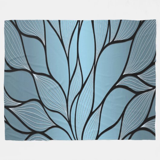 Sky Blue Hues Creative Verlass Pattern Fleecedecke (Vorderseite (Horizontal))