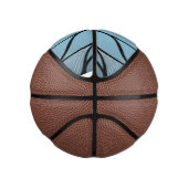 Sky Blue Hues Creative Verlass Pattern Mini Basketball (Rechts)