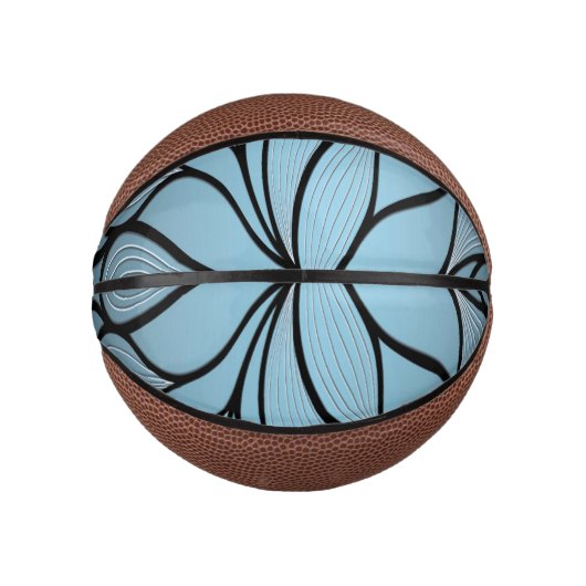 Sky Blue Hues Creative Verlass Pattern Mini Basketball (Vorderseite)