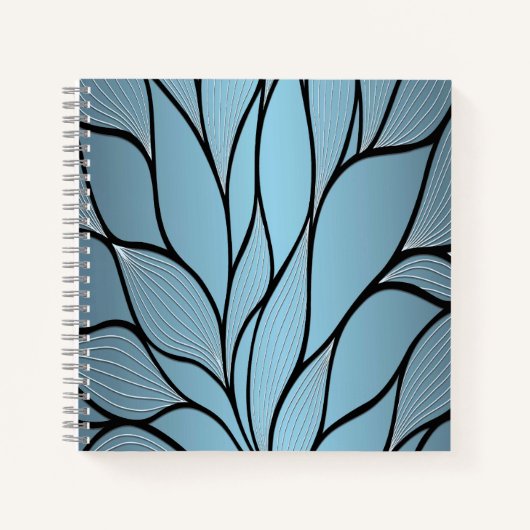 Sky Blue Hues Creative Verlass Pattern Notizblock (Vorderseite)