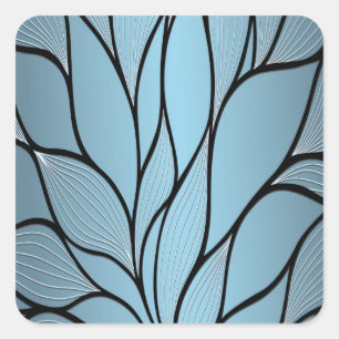 Sky Blue Hues Creative Verlass Pattern Quadratischer Aufkleber