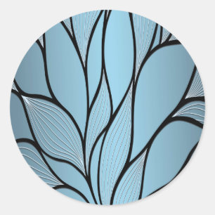 Sky Blue Hues Creative Verlass Pattern Runder Aufkleber