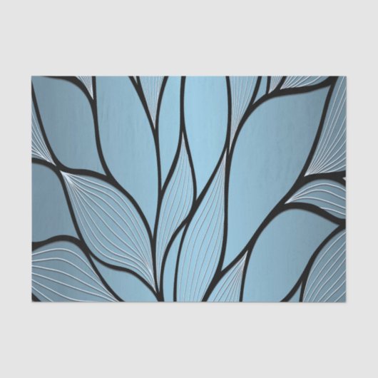 Sky Blue Hues Creative Verlass Pattern Seidenpapier (Vorderseite)