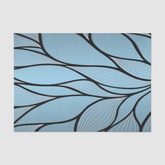Sky Blue Hues Creative Verlass Pattern Seidenpapier (Vorderseite)