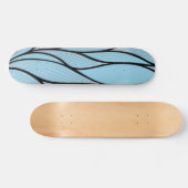 Sky Blue Hues Creative Verlass Pattern Skateboard (Horizontal)