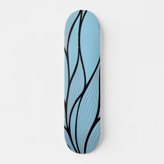 Sky Blue Hues Creative Verlass Pattern Skateboard (Vorne)